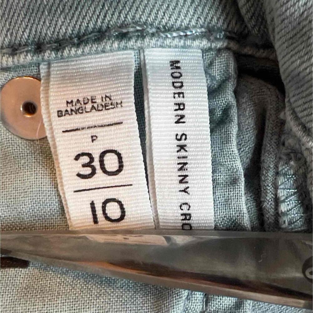 Loft Light Blue teal Size 30/10 Modern Skinny Crop Jeans - Picture 9 of 10